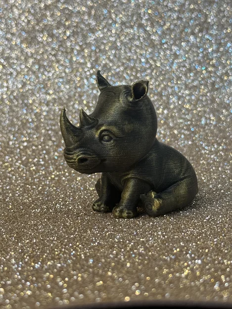 Tê Giác Chibi Kim Loại – Bản in nhỏ không cần support - Image 5