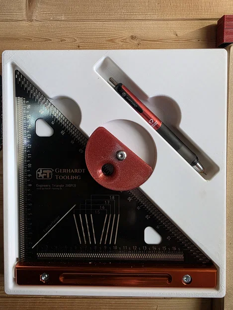 Giá treo tường cho thước ke góc và ống cắm bút - Image 1