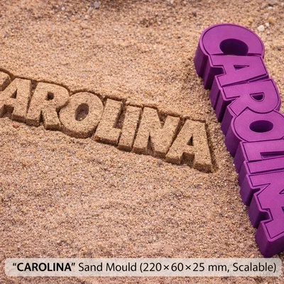 Khuôn in cát 3D “Carolina” (220×60×25 mm, có thể tùy chỉnh kích thước)