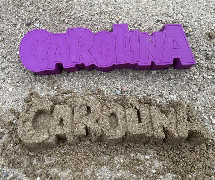 Khuôn in cát 3D “Carolina” (220×60×25 mm, có thể tùy chỉnh kích thước) - Image 2