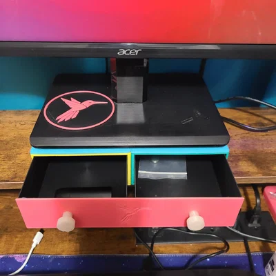 Kệ Để Màn Hình Kèm Ngăn Kéo (Drawer Set Monitor Stand)