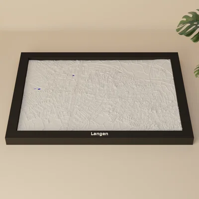 Langen, Đức - Mô hình địa hình 3D thu nhỏ