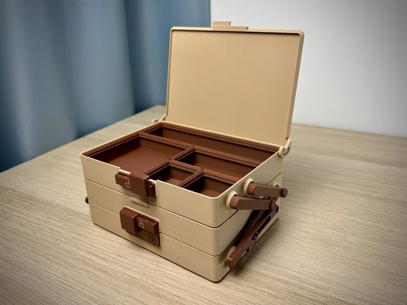 Hộp Đựng Tilt Box Organizer | Gridfinity 4x3 | Khóa Trượt - Image 1