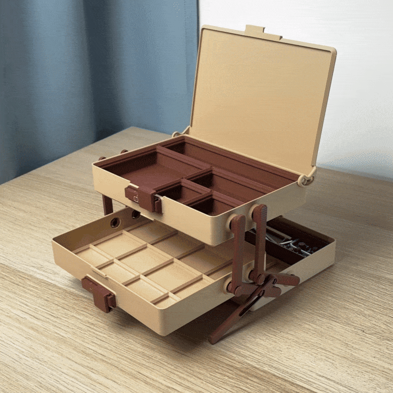 Hộp Đựng Tilt Box Organizer | Gridfinity 4x3 | Khóa Trượt - Image 2