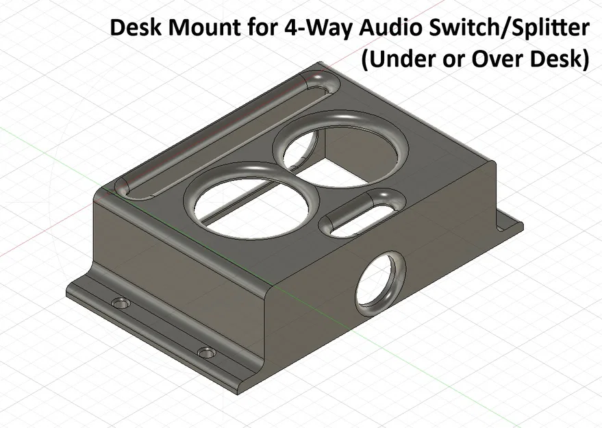 Giá đỡ bàn cho bộ chuyển/chia âm thanh 4 cổng (Lắp dưới hoặc trên mặt bàn) - Image 7
