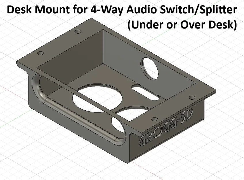 Giá đỡ bàn cho bộ chuyển/chia âm thanh 4 cổng (Lắp dưới hoặc trên mặt bàn) - Image 8
