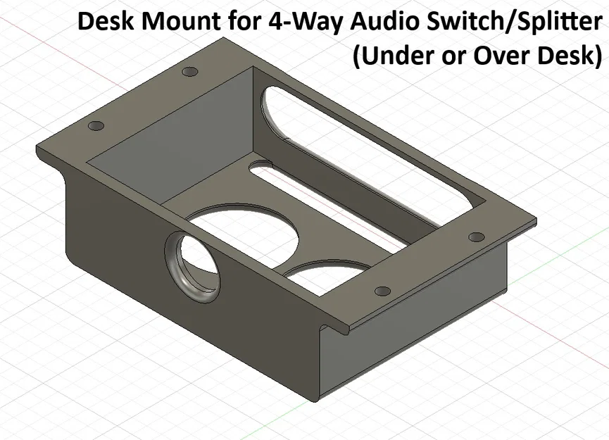 Giá đỡ bàn cho bộ chuyển/chia âm thanh 4 cổng (Lắp dưới hoặc trên mặt bàn) - Image 9