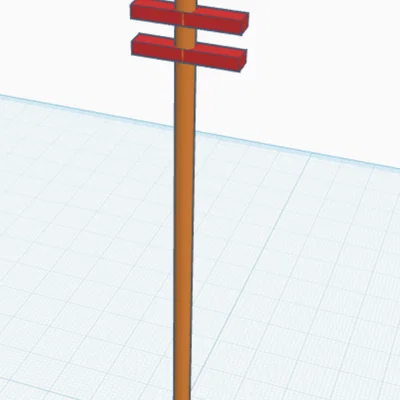 Mô hình cột điện thoại 3D đơn giản (Simple Telephone Pole) - File STL