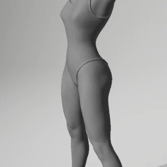 Mô hình 3D cô gái tóc xù (Afro girl) phong cách đầy ấn tượng