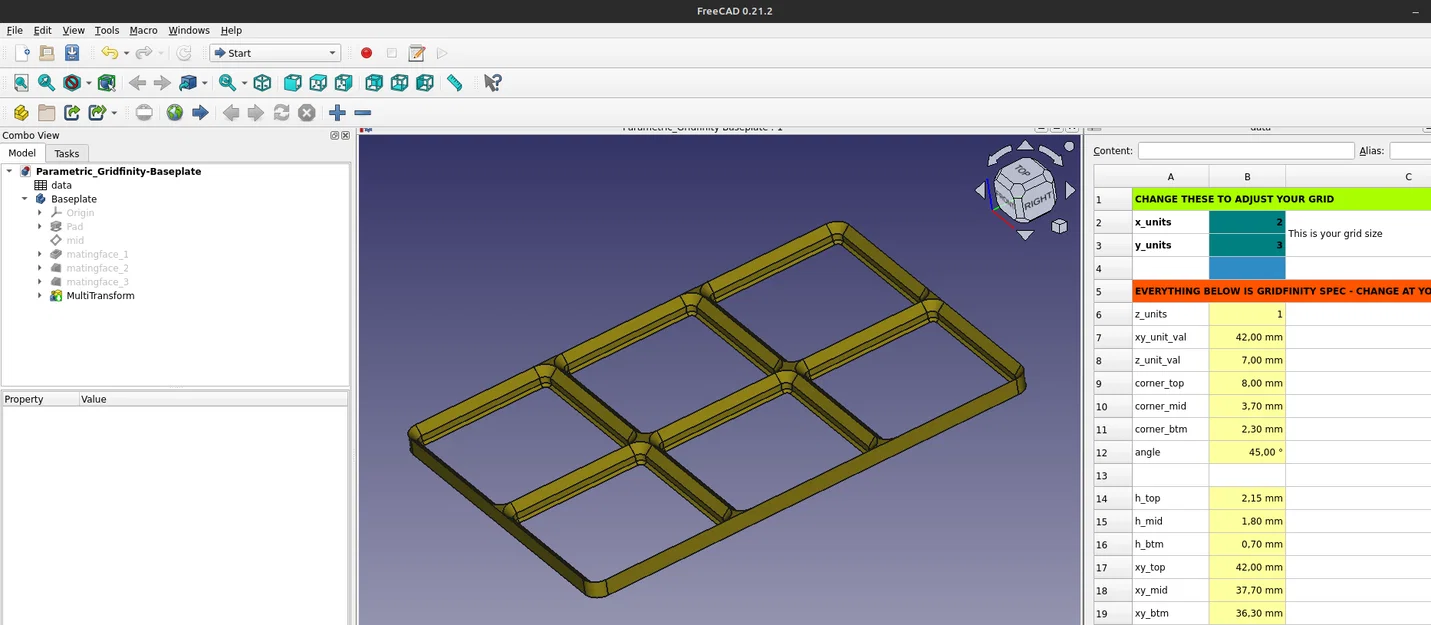 Mẫu FreeCAD tham số tốt hơn cho khay và đế Gridfinity - Image 7