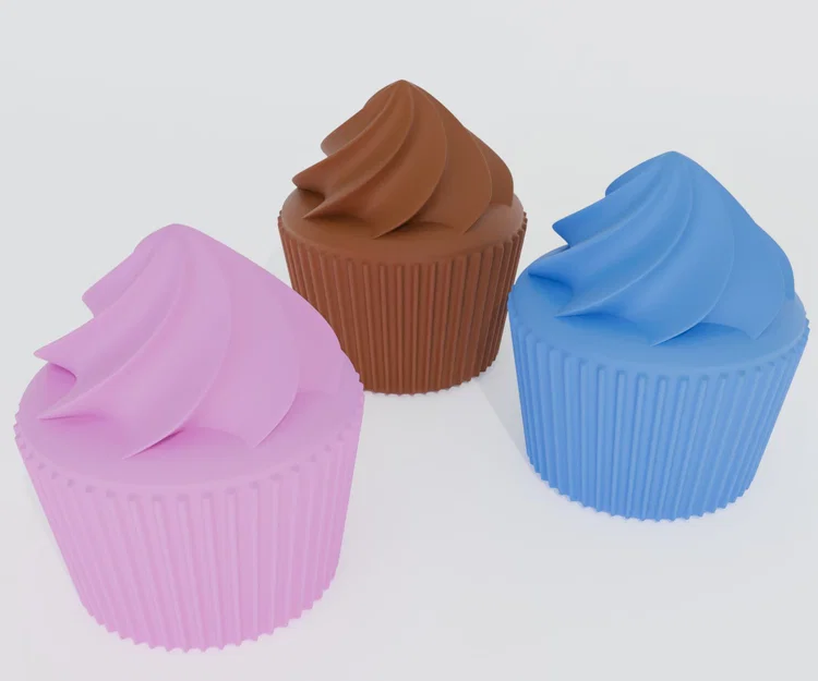 Mô hình cupcake in 3D dễ thương - Image 1