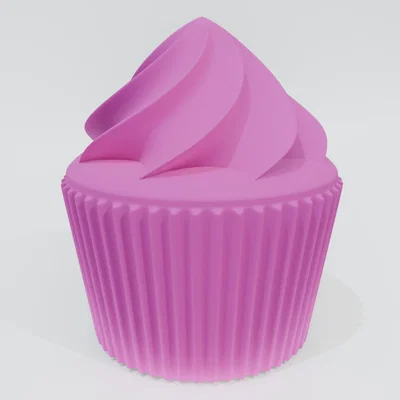 Mô hình cupcake in 3D dễ thương