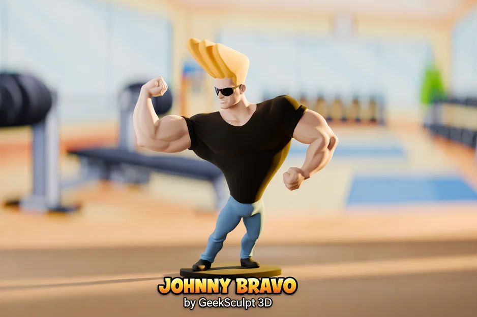 Mô hình nhân vật Johnny Bravo phong cách hoạt hình - Image 1