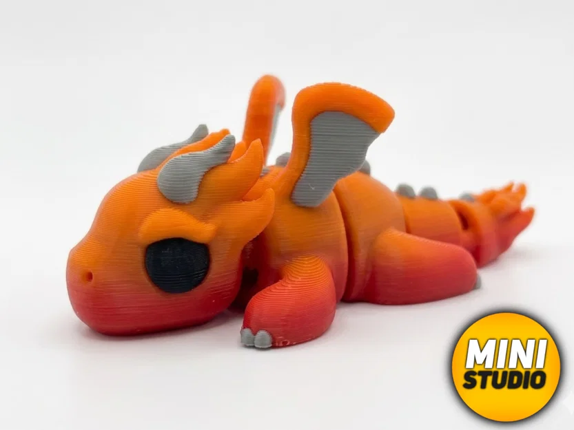 Mô hình Flexi Flame Dragon + Phiên bản móc khóa - Image 1