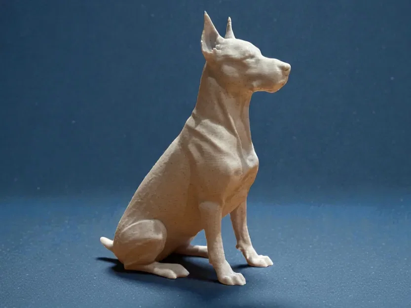 Mô hình điêu khắc chó Dobermann (tai cắt) - Calm Companion - Image 1