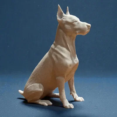 Mô hình điêu khắc chó Dobermann (tai cắt) - Calm Companion