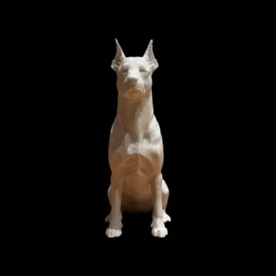Mô hình điêu khắc chó Dobermann (tai cắt) - Calm Companion