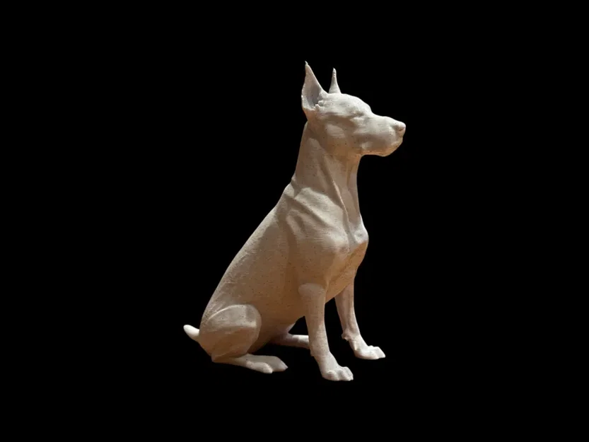 Mô hình điêu khắc chó Dobermann (tai cắt) - Calm Companion - Image 3