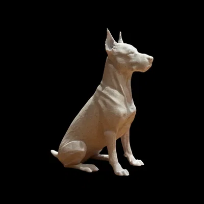 Mô hình điêu khắc chó Dobermann (tai cắt) - Calm Companion