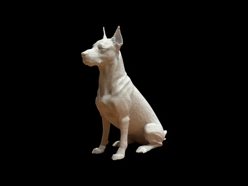 Mô hình điêu khắc chó Dobermann (tai cắt) - Calm Companion - Image 4