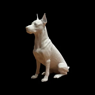 Mô hình điêu khắc chó Dobermann (tai cắt) - Calm Companion
