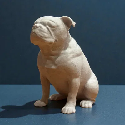 Tượng điêu khắc chú chó English Bulldog bình an - Calm Companion