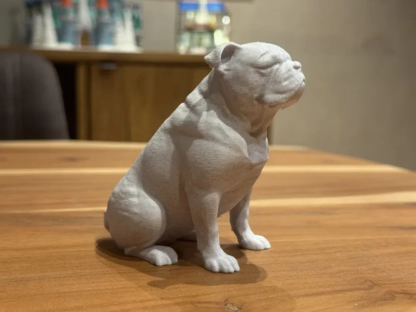 Tượng điêu khắc chú chó English Bulldog bình an - Calm Companion - Image 2