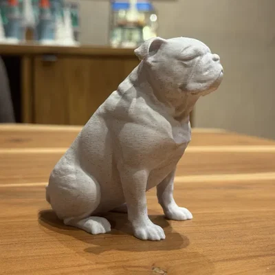 Tượng điêu khắc chú chó English Bulldog bình an - Calm Companion