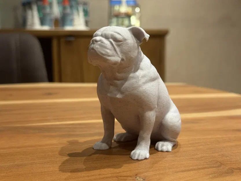 Tượng điêu khắc chú chó English Bulldog bình an - Calm Companion - Image 3