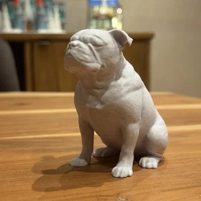 Tượng điêu khắc chú chó English Bulldog bình an - Calm Companion
