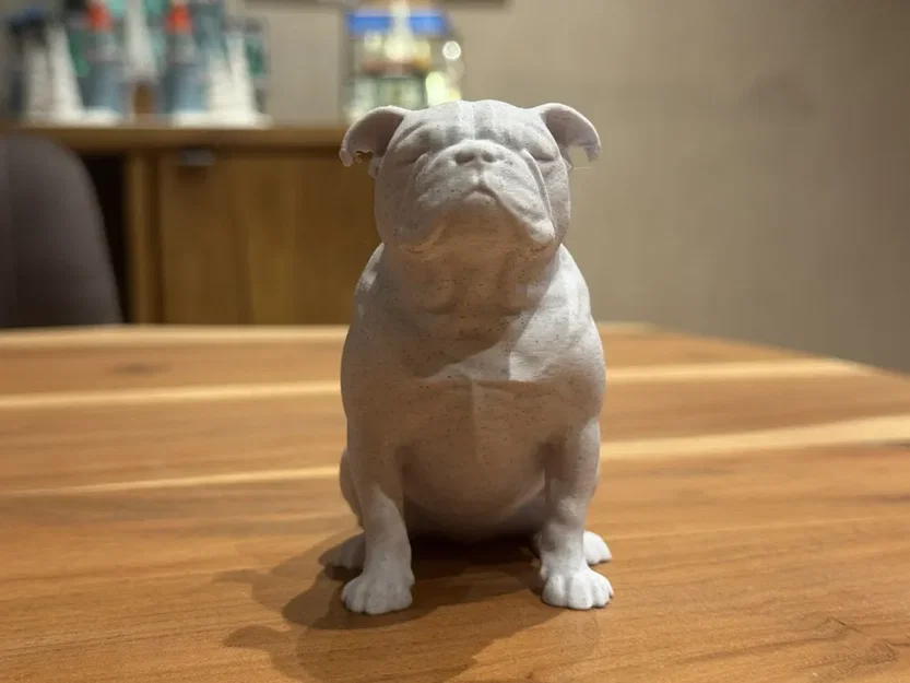 Tượng điêu khắc chú chó English Bulldog bình an - Calm Companion - Image 4