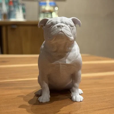 Tượng điêu khắc chú chó English Bulldog bình an - Calm Companion