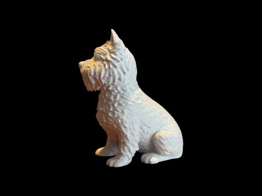 Tượng chú chó Cairn Terrier hoặc Westie phong cách tối giản Calm Companion - Image 3