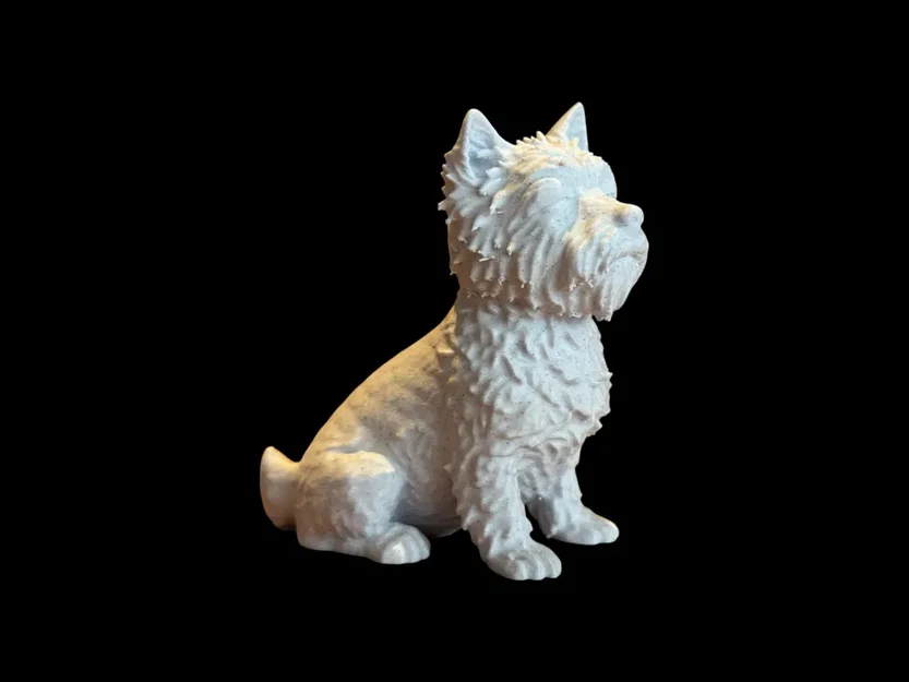 Tượng chú chó Cairn Terrier hoặc Westie phong cách tối giản Calm Companion - Image 4