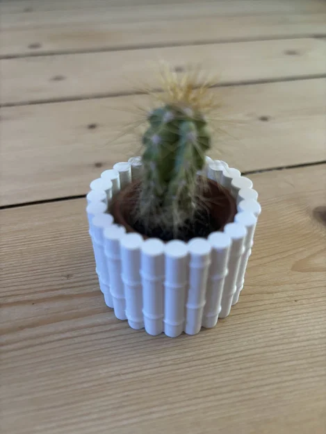 Chậu cây họa tiết tre trang trí in 3D đẹp mắt - Image 3