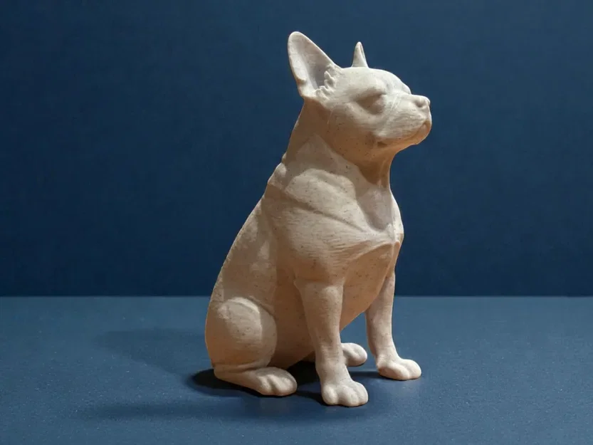Tượng điêu khắc chú chó French Bulldog Calm Companion - Image 1