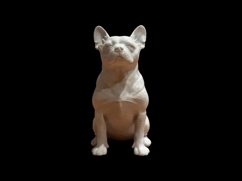 Tượng điêu khắc chú chó French Bulldog Calm Companion - Image 4