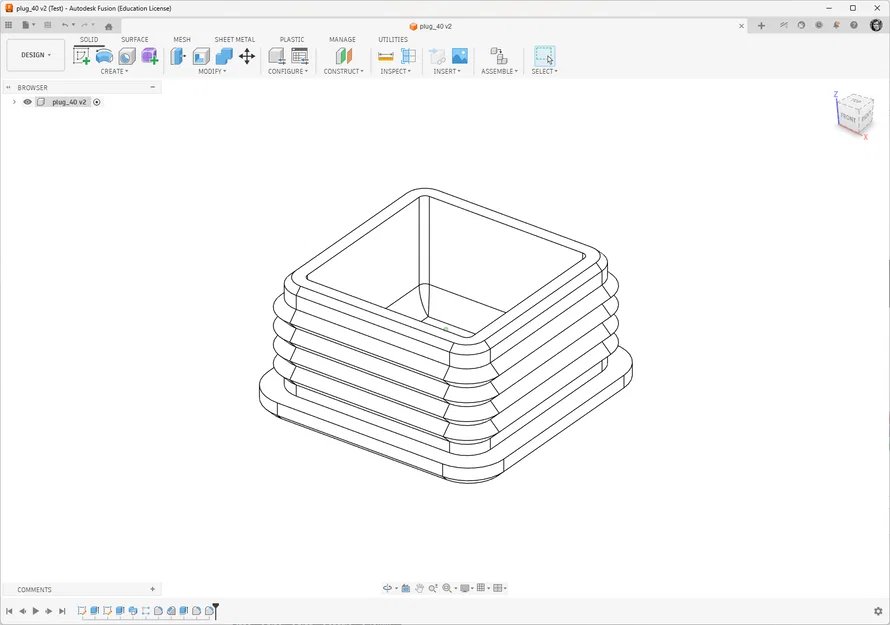 Nắp bịt đầu ống vuông 40mm (Square Plug) - Thiết kế in 3D hữu ích - Image 2