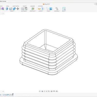 Nắp bịt đầu ống vuông 40mm (Square Plug) - Thiết kế in 3D hữu ích