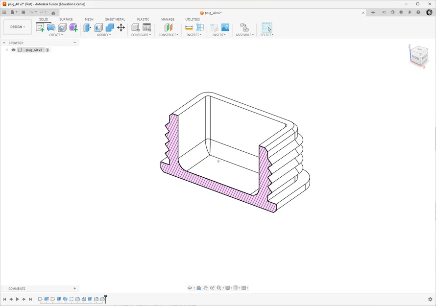 Nắp bịt đầu ống vuông 40mm (Square Plug) - Thiết kế in 3D hữu ích - Image 3