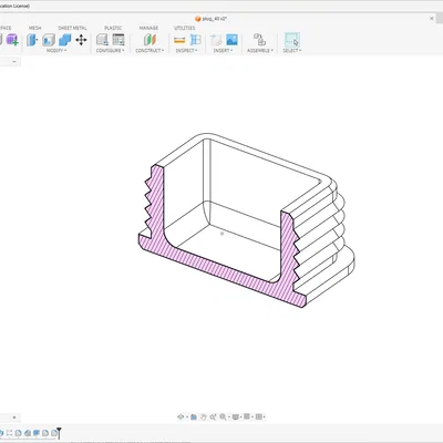 Nắp bịt đầu ống vuông 40mm (Square Plug) - Thiết kế in 3D hữu ích