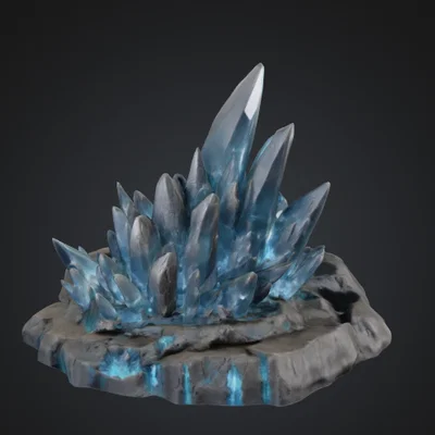 Mô hình cụm pha lê trong hang động (Cave crystal formation)