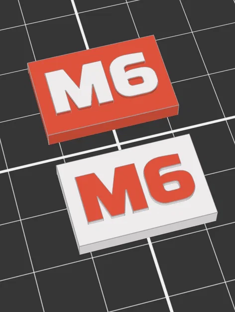 Mô hình logo M6 phong cách Lego - Thiết kế 3D in ấn chuyên nghiệp - Image 1