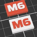 Mô hình logo M6 phong cách Lego - Thiết kế 3D in ấn chuyên nghiệp - Thumbnail 1