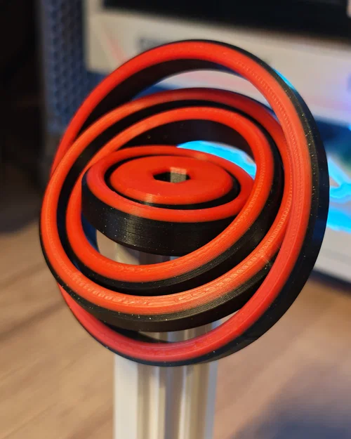 TheOptiForge Stealth Ripple Gyro | Fidget Xoay PIP Đỉnh Cao (Bản Đế Phẳng) - Image 1