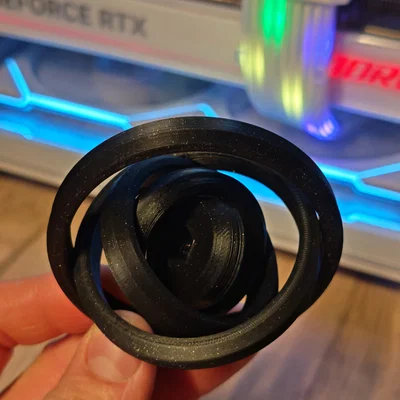 TheOptiForge Stealth Ripple Gyro | Fidget Xoay PIP Đỉnh Cao (Bản Đế Phẳng)