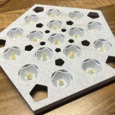 Khuôn đúc nhiều viên socola hình khối 12 mặt