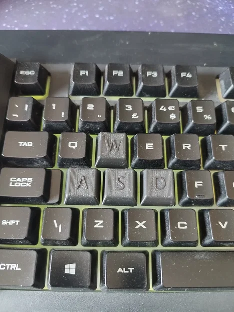 Bộ Keycap ASWD cho Corsair K55 (Bản remix có chữ nổi) - Image 1