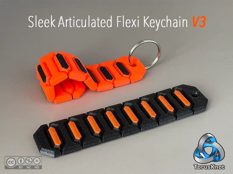 Sleek Articulated Flexi Keychain V3 - Móc khóa khớp nối tinh tế - Image 1