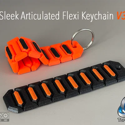 Sleek Articulated Flexi Keychain V3 - Móc khóa khớp nối tinh tế